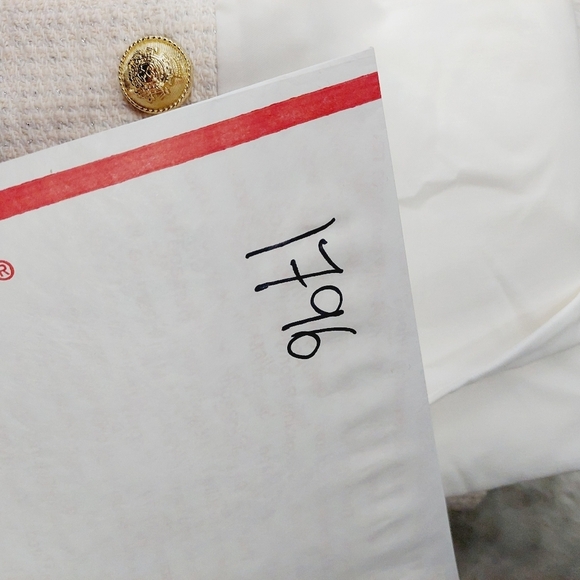 New DEREK LAM 10 CROSBY Chiara button-detailed twill and metallic tweed P1796 - Picture 14 of 14